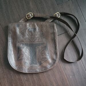 Loungefly Brown Crossbody Bag with Gold Accents